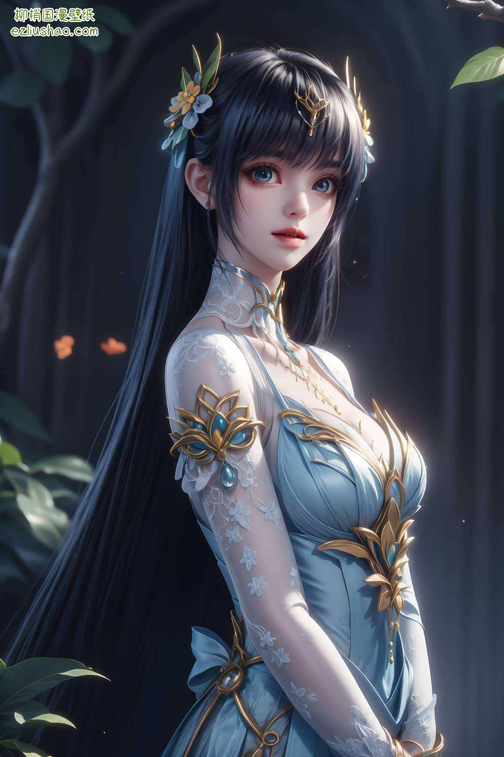 让你的iPhone瞬间变身二次元世界玄幻感十足的美女