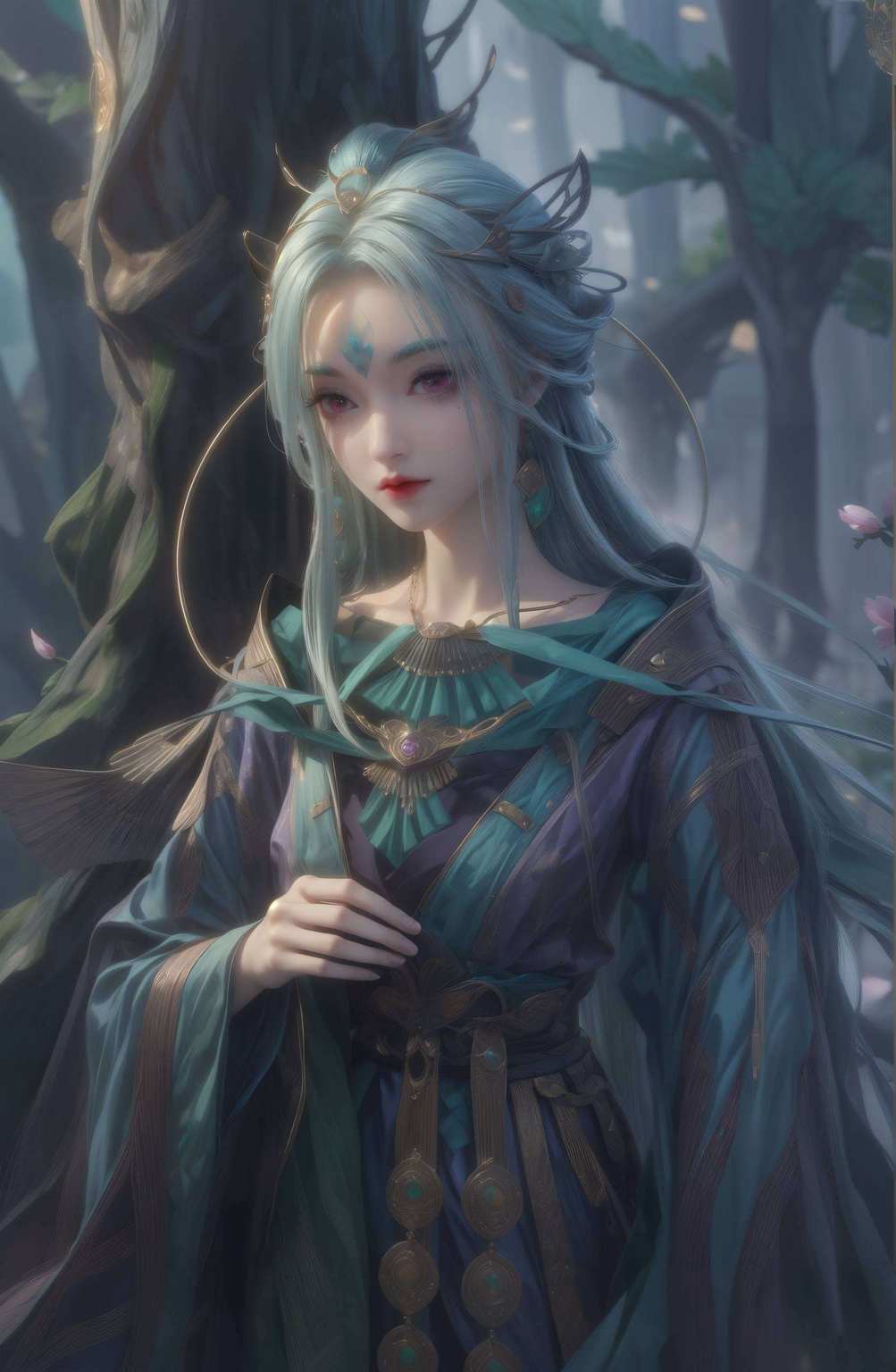 谁说睡美人只能沉睡？奉眠用她的美图唤醒了我们心中的玄幻梦境她那慵懒的眼神和古典的气质
