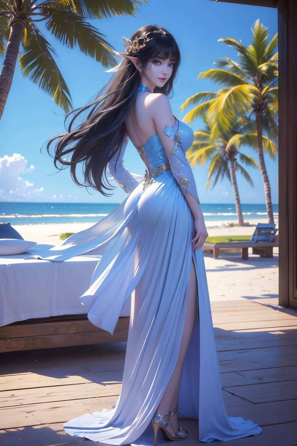 她的新形象壁纸在这古香古色的苹果壁纸世界里