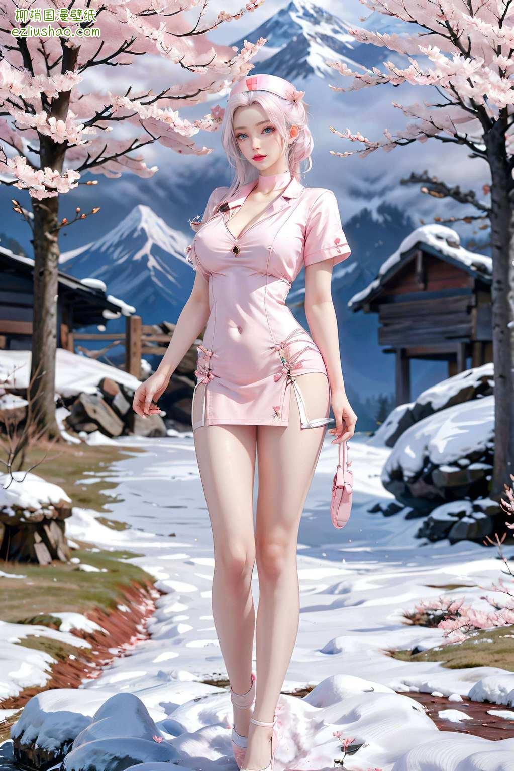这韩四月的美照真是绝了！完美像素级别的锁屏壁纸都完美融合在这张照片里