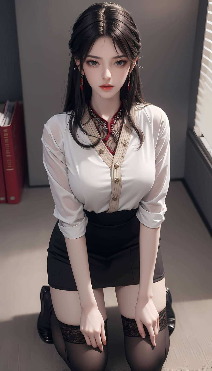 成为真正的国漫美女手机！她那灵动的大眼睛、活泼的火焰发饰
