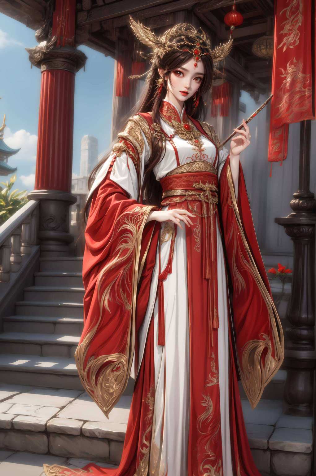 每天都能看到国漫美女的微笑放在手机上
