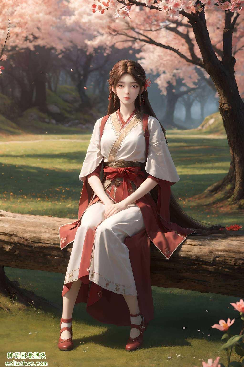 让这位国漫美女陪伴你的每一天吧！你的手机壁纸换上这位火灵儿美女