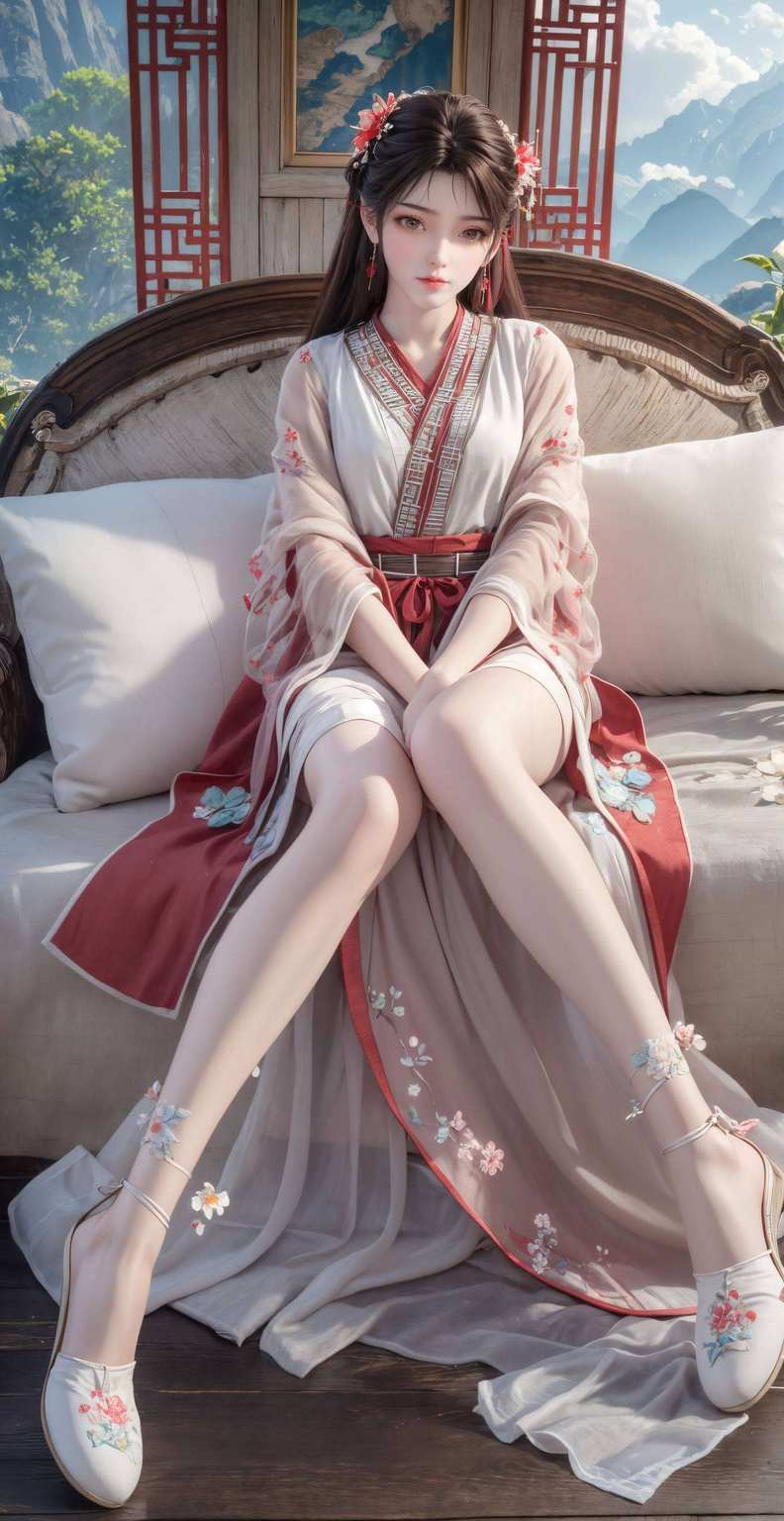 画中仙子翩翩起舞漫布壁纸之间