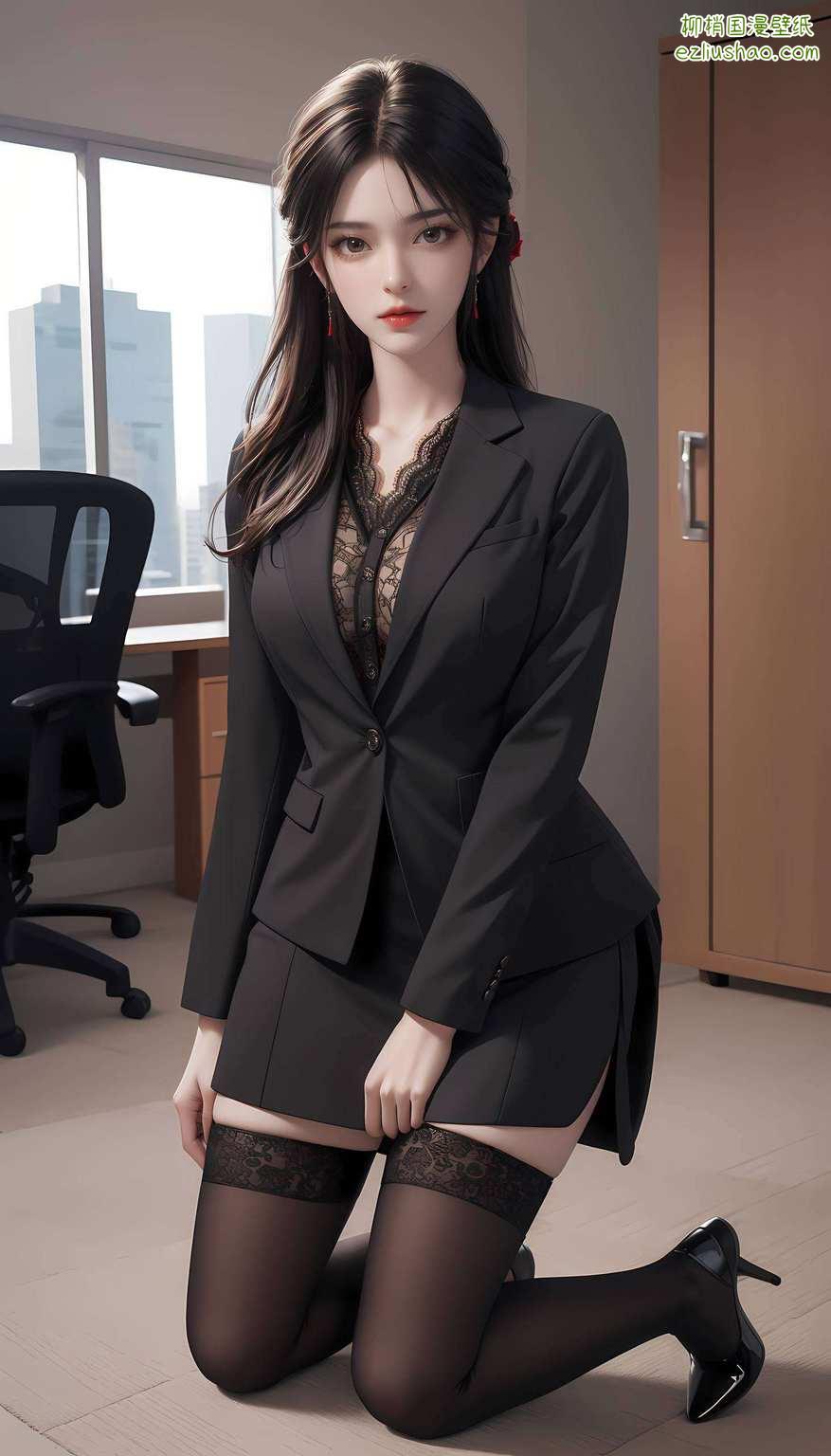 完美世界的绚烂色彩火灵儿壁纸三合一