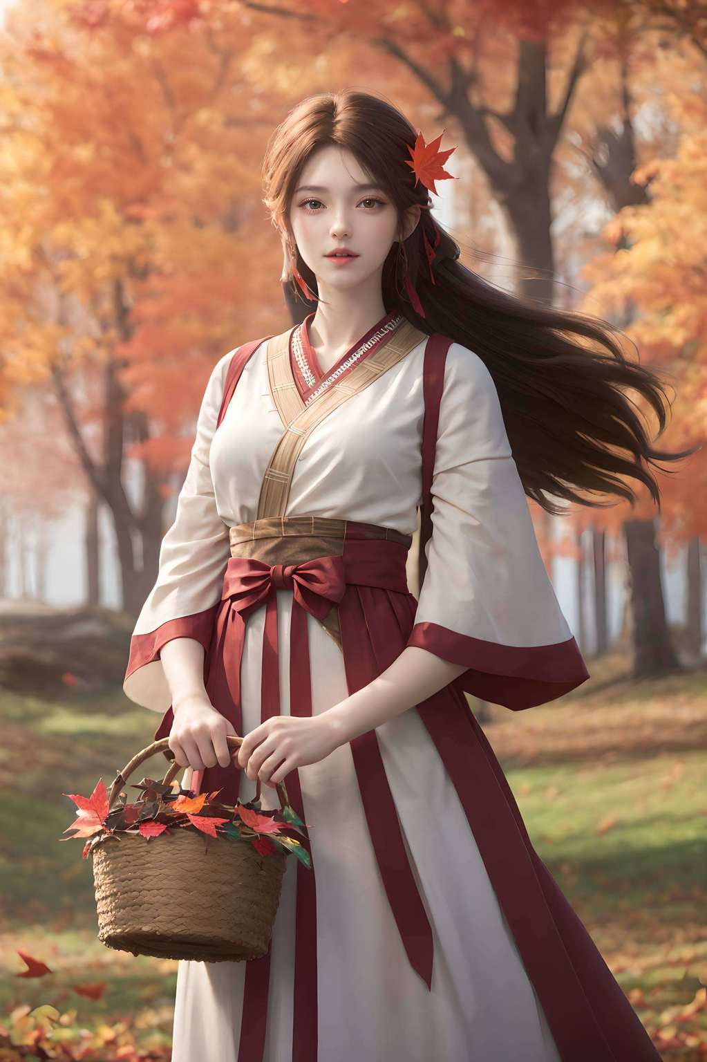 今天给大家带来一款绝美的国漫女神——火灵儿的高清壁纸！她那红衣飘飘、眼神灵动仿佛是从《完美世界》中走出的古香古色仙子
