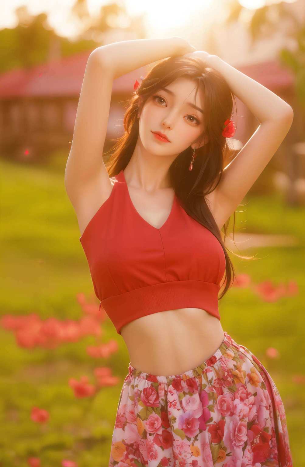 无论是快手壁纸还是手机桌面她的身影如同一抹火焰