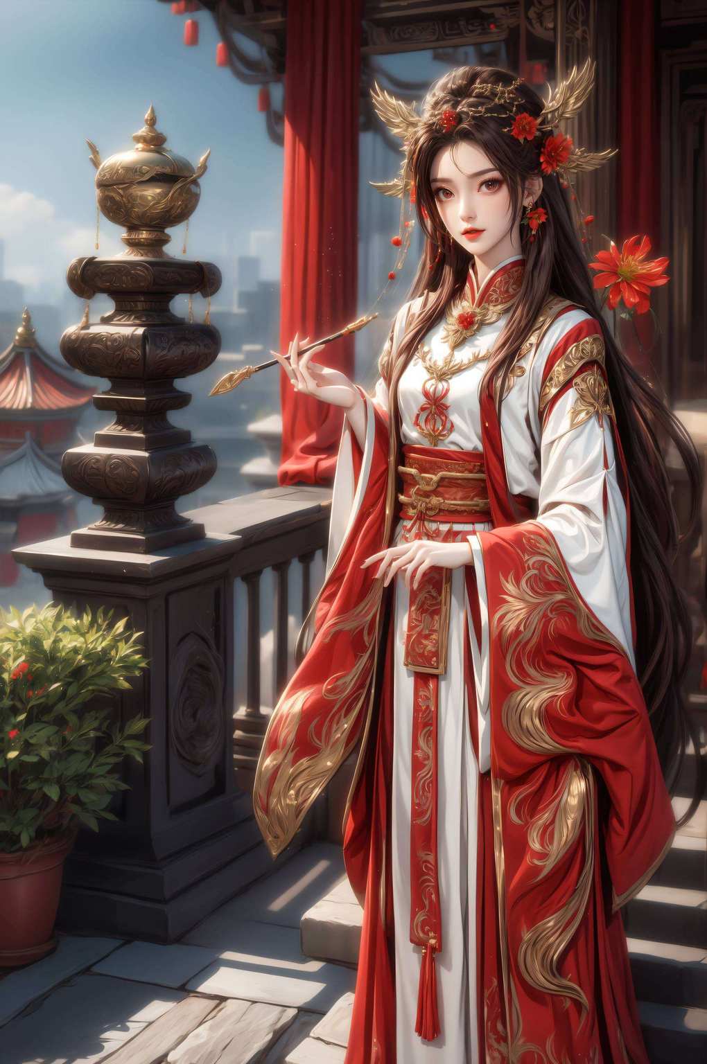 快来跟我一起膜拜这位国漫美女吧那每天解锁手机都是享受啊！嘻嘻