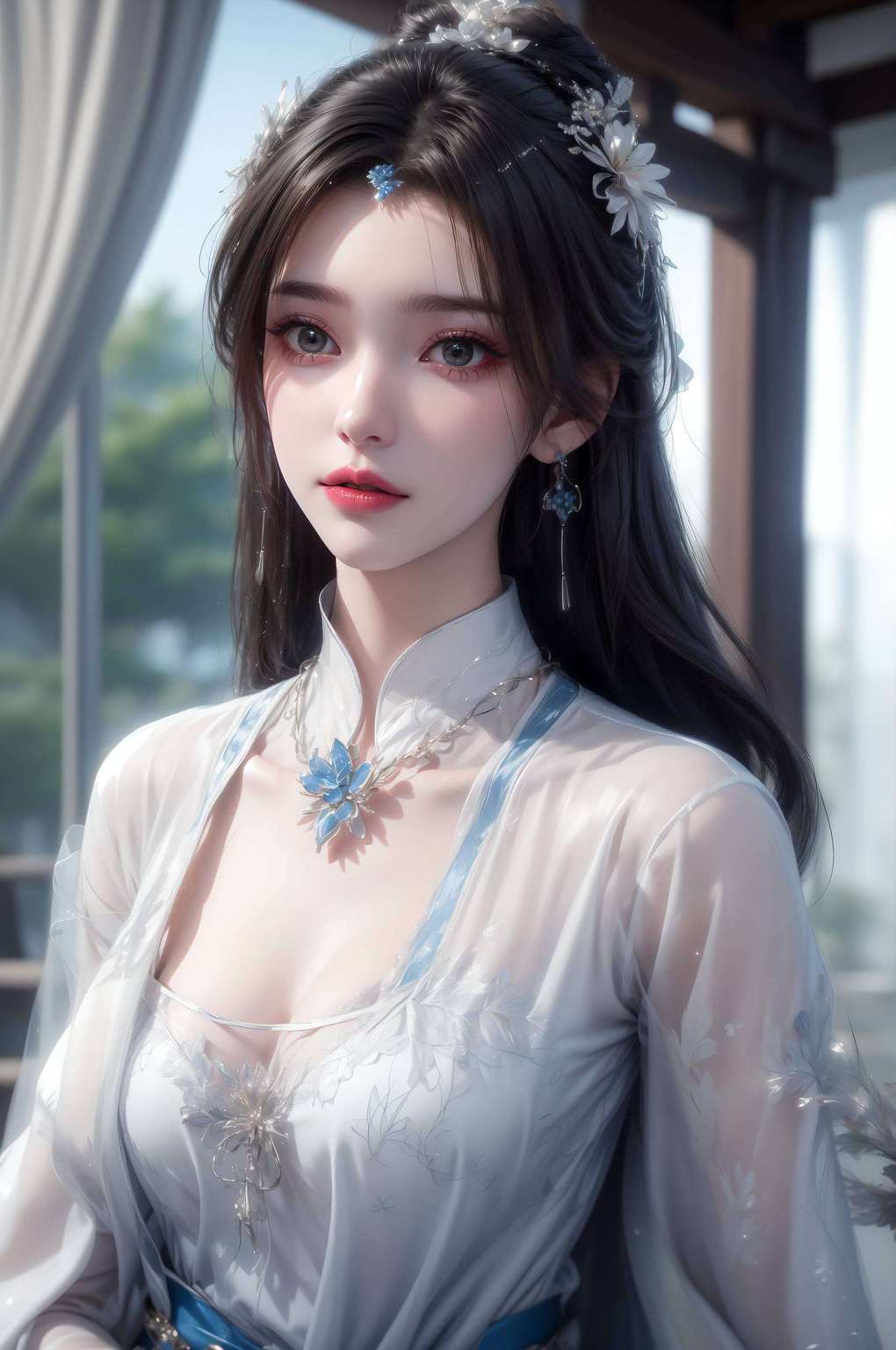 让你的桌面瞬间变身仙境来看看这款AI生成的AIGC动漫壁纸吧！国漫女神李慕婉闭眼瞬间