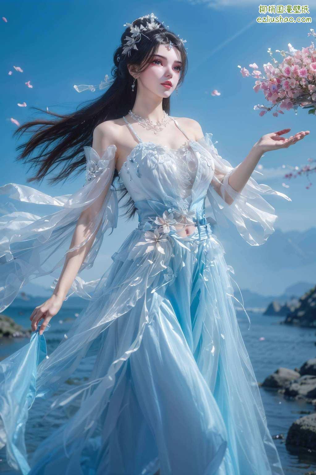 宛如画中走出的仙女保准你的手机屏幕瞬间仙气满满！别说我没提醒你