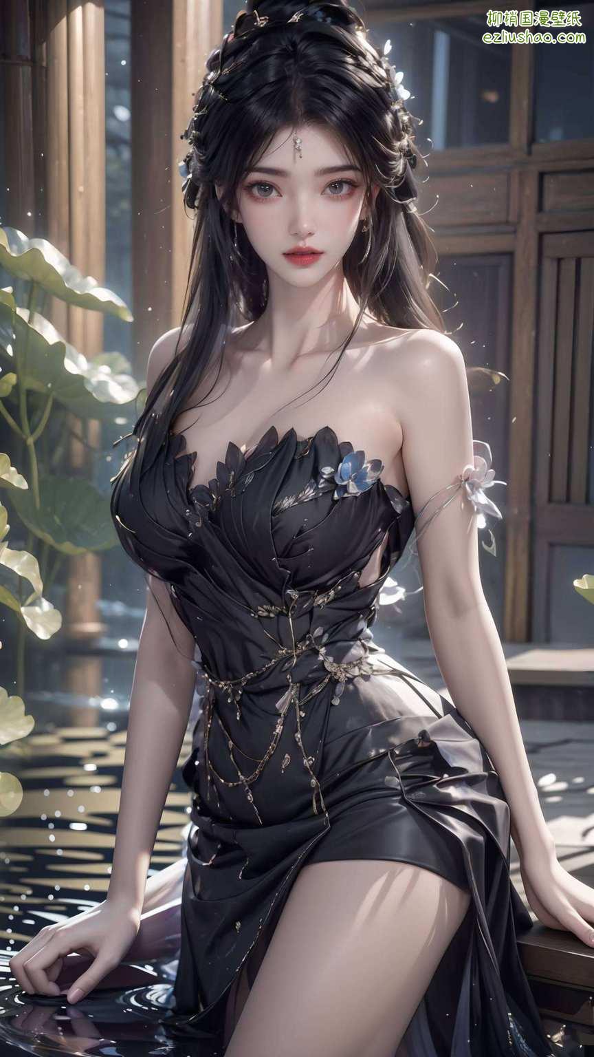 古韵盎然美女映屏