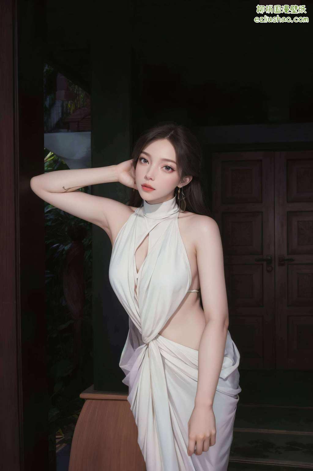柳神轻袂舞壁纸绘古韵