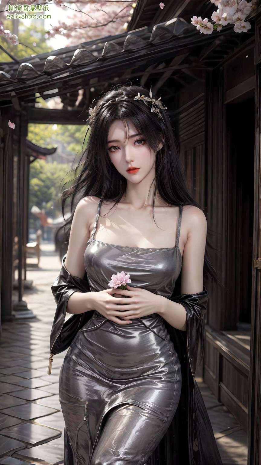各位看官保证你的手机屏瞬间变身仙境！快来看看这位国漫美女