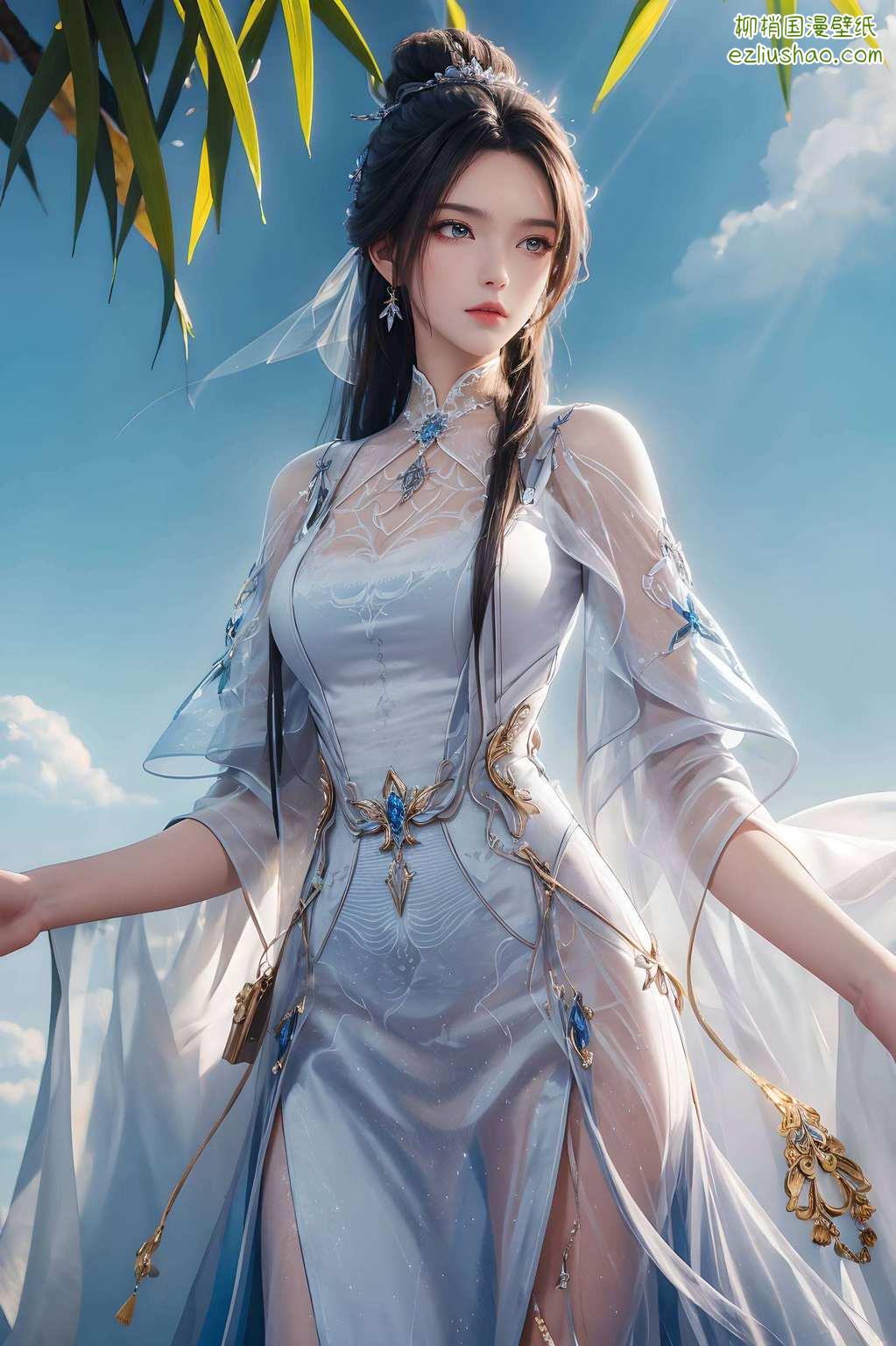 就在这壁纸里合照啦！陆雪琪那仙气十足的气质美美哒！✨