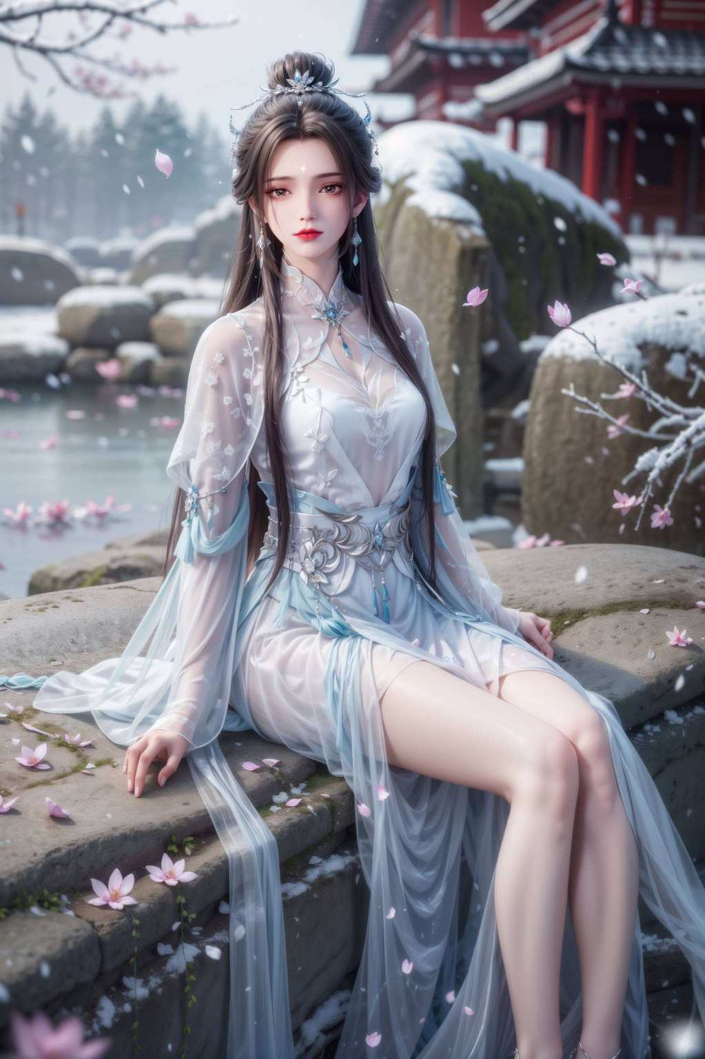 宛如从诛仙世界里走出的仙子各位看官