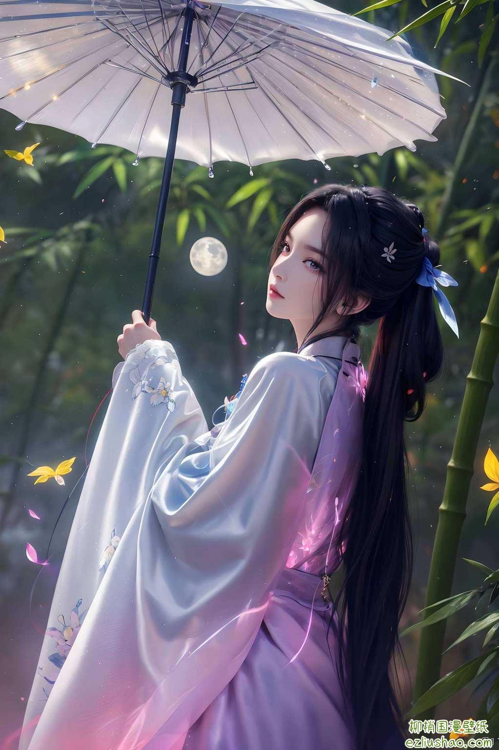 这位国漫界的冷艳女神壁纸上的她更是美得让人忍不住多看几眼
