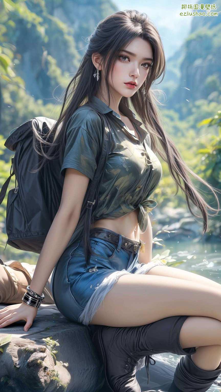 以壁纸形式免费来袭！🌸 她那如画中的气质让你的手机瞬间变身玄幻仙境吧！🌌💖