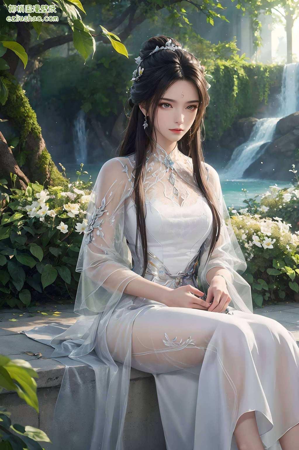 陆雪琪衣裳粉嫩翩若仙子