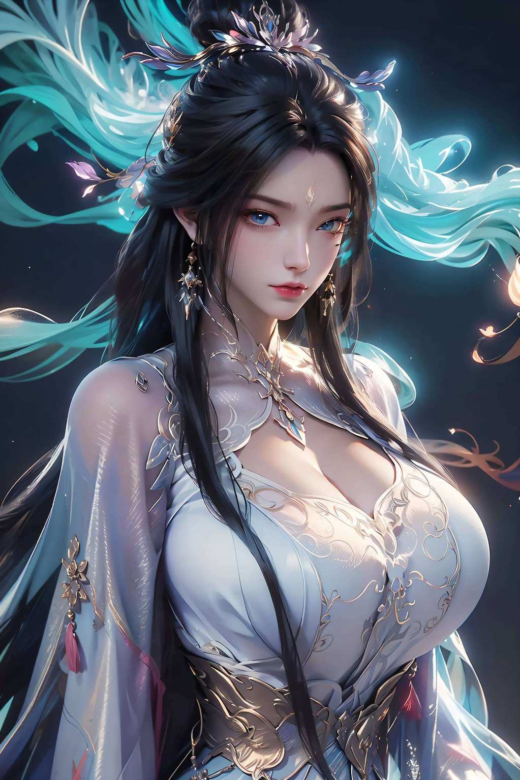 陆雪琪持剑而立玄幻之中