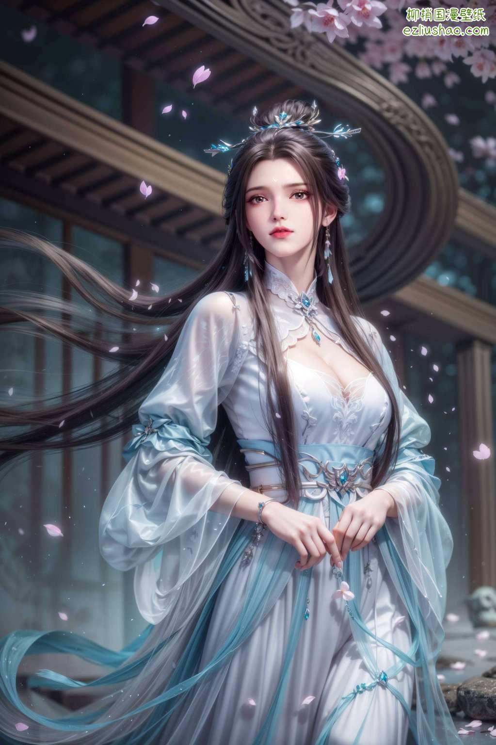 平板上的她仿佛从画中走出来那古香古色的气质