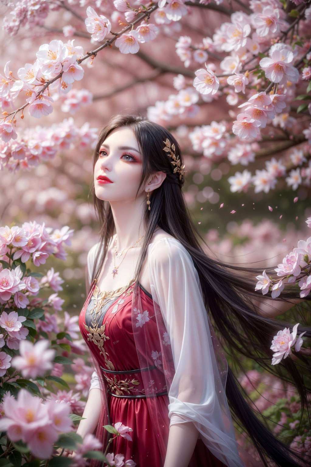 她的眼神中藏着古老的力量如同吞天蟒般令人敬畏