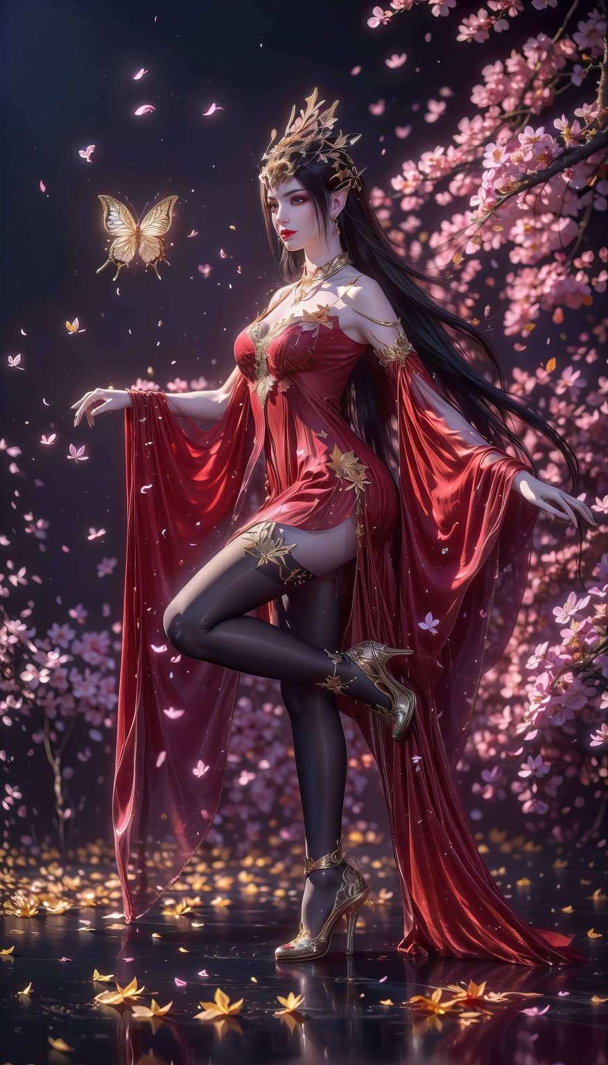 古香古色的壁纸映衬出她的神秘与高贵令人膜拜不已！