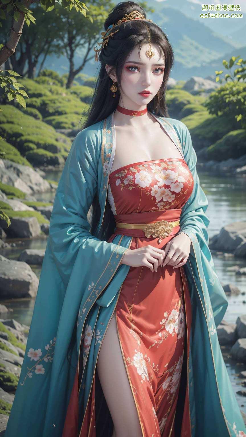 嘿融合了国漫中的女神和美女元素