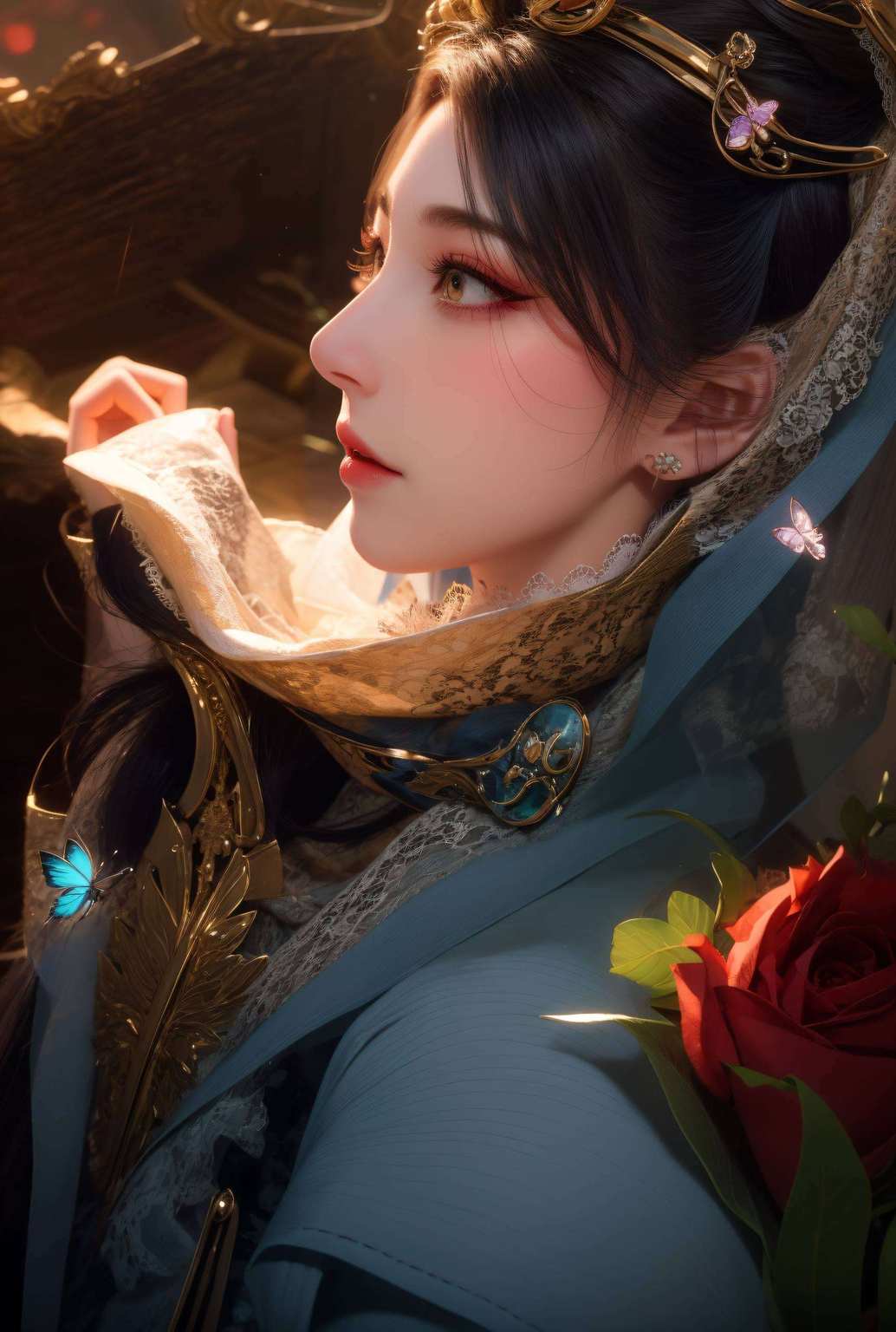 美得冒泡不说她那眼神儿一瞟