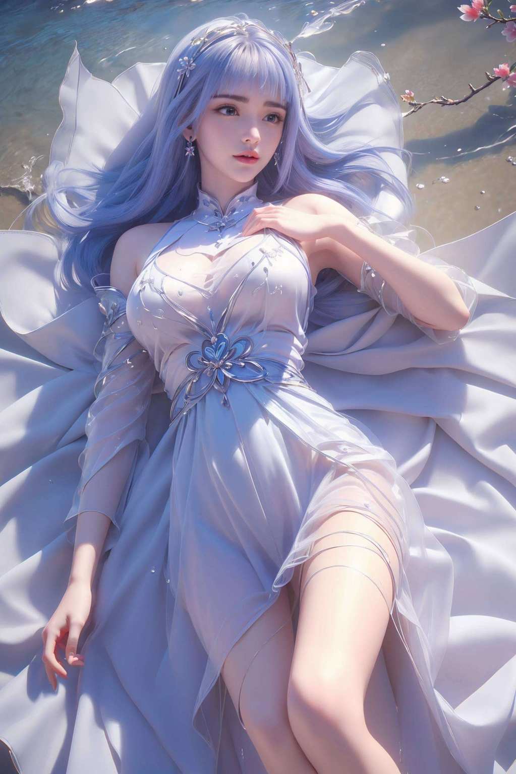 嘿快来看看这位国漫美女如何让你的手机屏幕瞬间变身玄幻仙境吧！