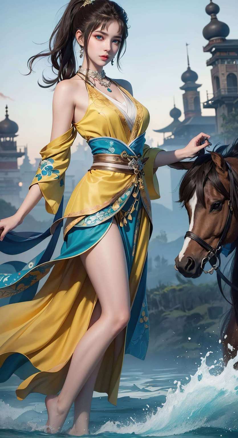 犹如穿越时空的仙子穿梭于古香古色的画卷