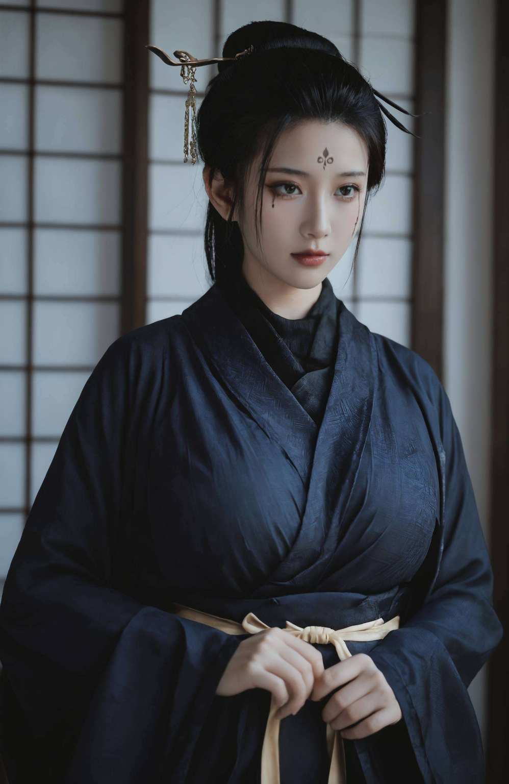 她的神秘那如诗如画的国漫女神