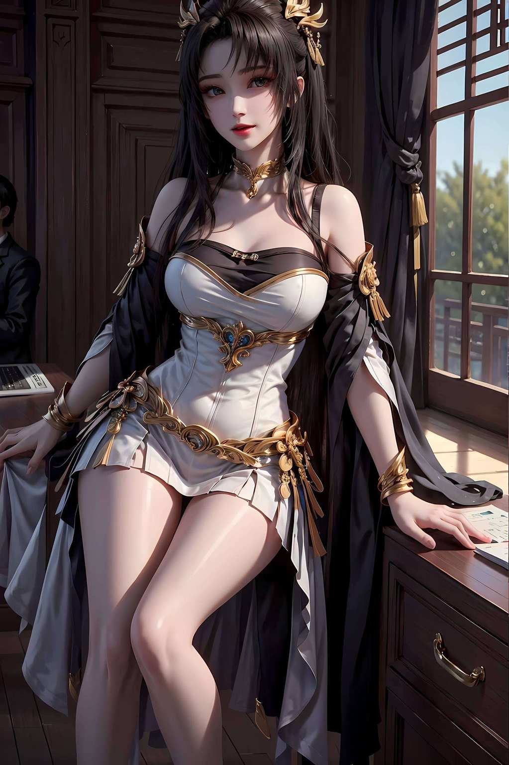 仙女轻吟翩翩舞于幽林之间
