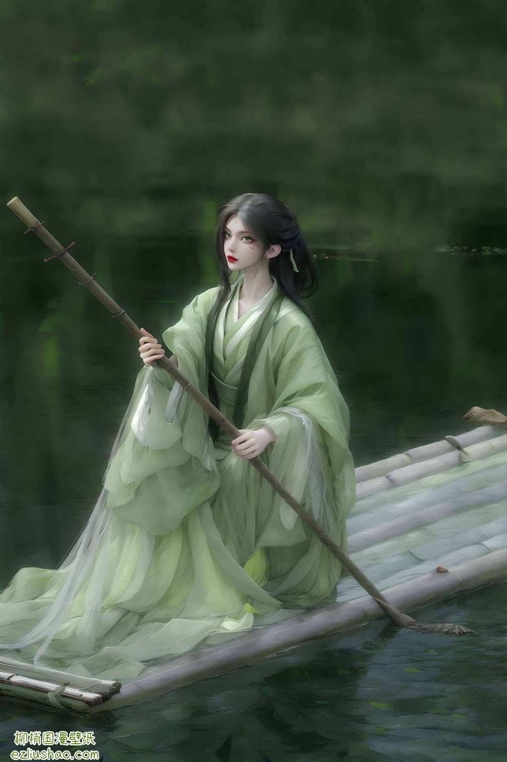 壁上绘仙子古香古色俱