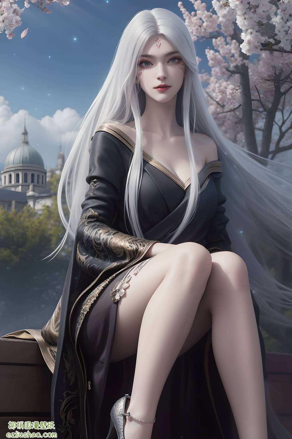 动漫美女们的玄幻魅力小白婚纱披上仙气