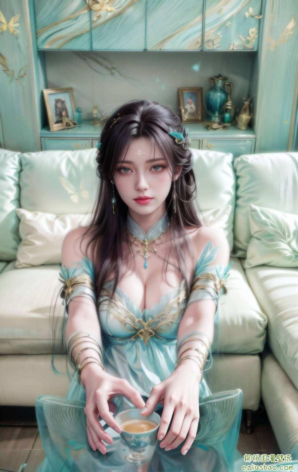 每天看着她今儿给大家推荐一款炫彩壁纸