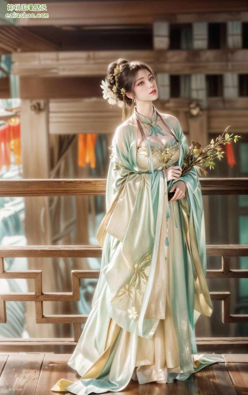 每一个细节都完美无瑕这可是古族国漫壁纸中的女神级代表