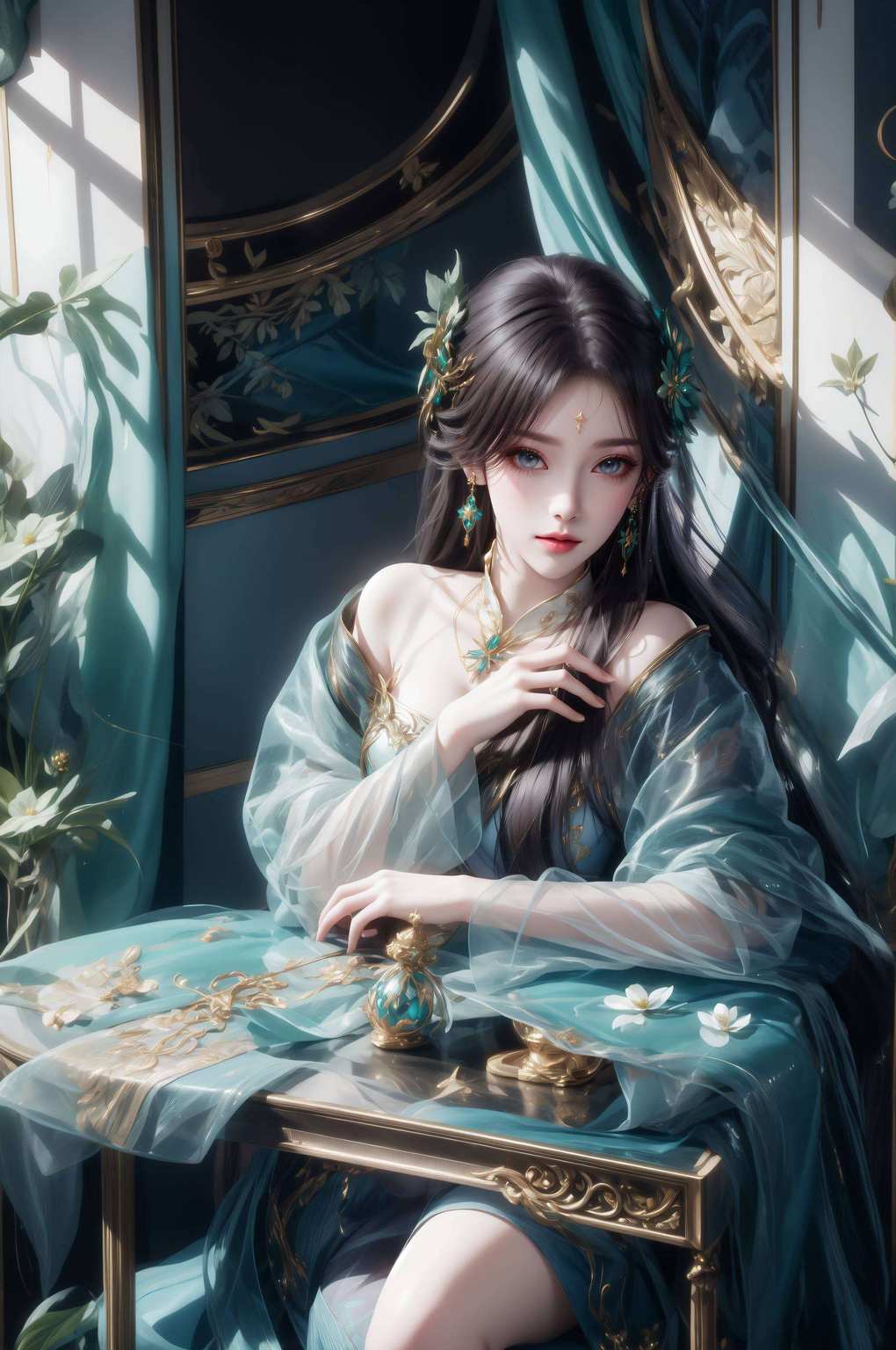 萧薰儿身着古香古色的衣裳
