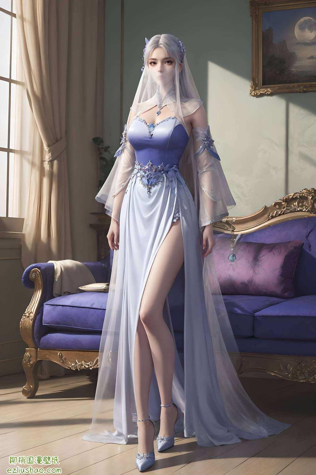 一旁的小医仙则眼神深邃婉约如画