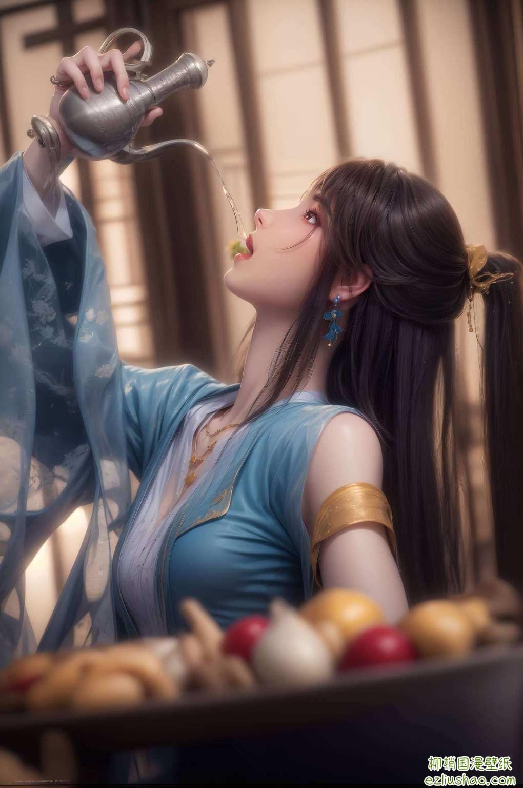 夭夭那绝美的容颜简直不能更赞！快来看看这款融合了国漫美女、动漫女神和玄幻元素的极简壁纸