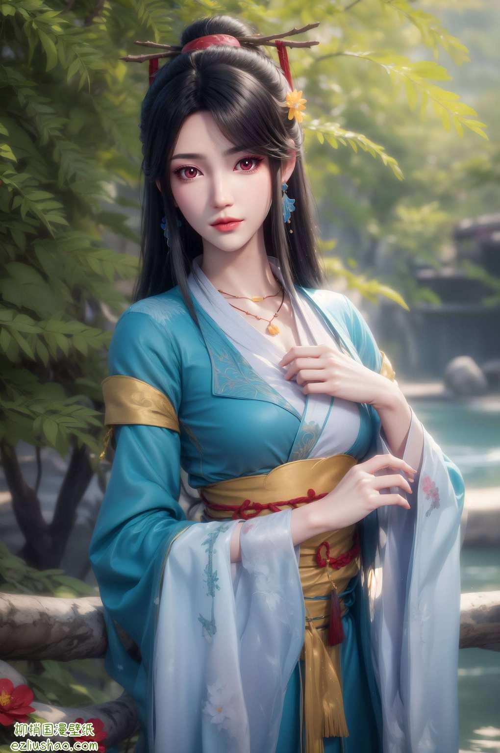 美不胜收！夭夭轻纱遮面眼神如水