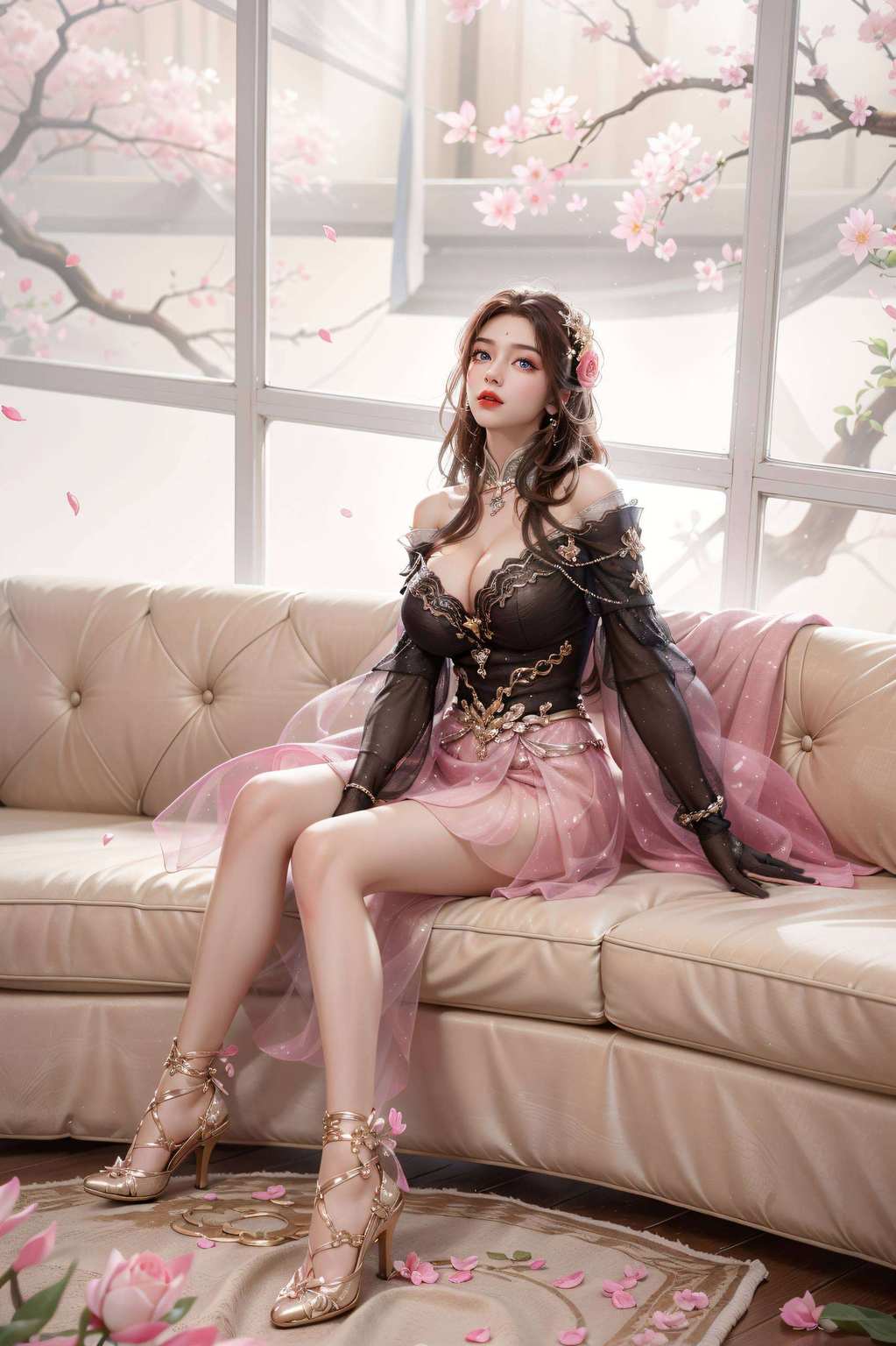 看那云曦轻扬眉月婵笑靥如花开