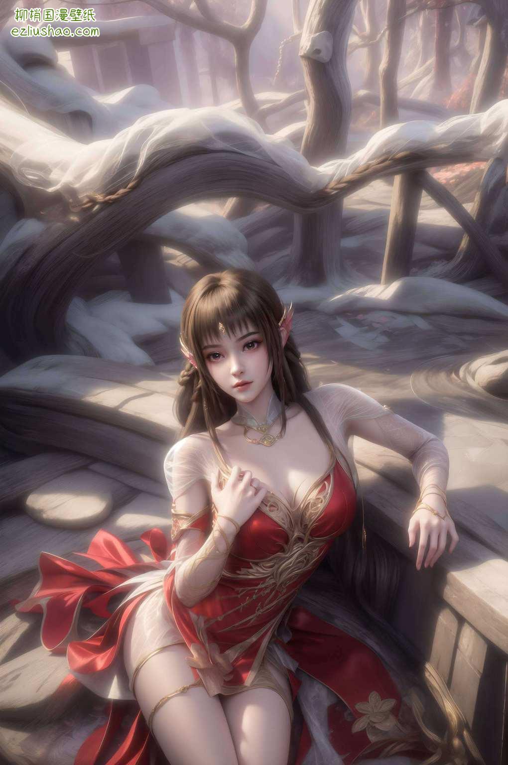 还有更多国漫美女、动漫女神等你来挑选哦！👸👸👸 总之就是那个潇洒飘逸、美若天仙的国漫女神——云落景深壁纸！😍😍😍 话说这位女神可是百炼成神里的颜值担当哦