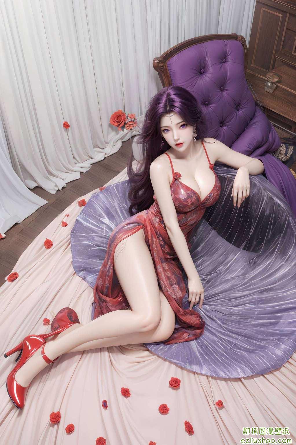 这壁纸融合了动漫女神与动漫美女的美妙元素不仅有着国漫女神云曦的倩影