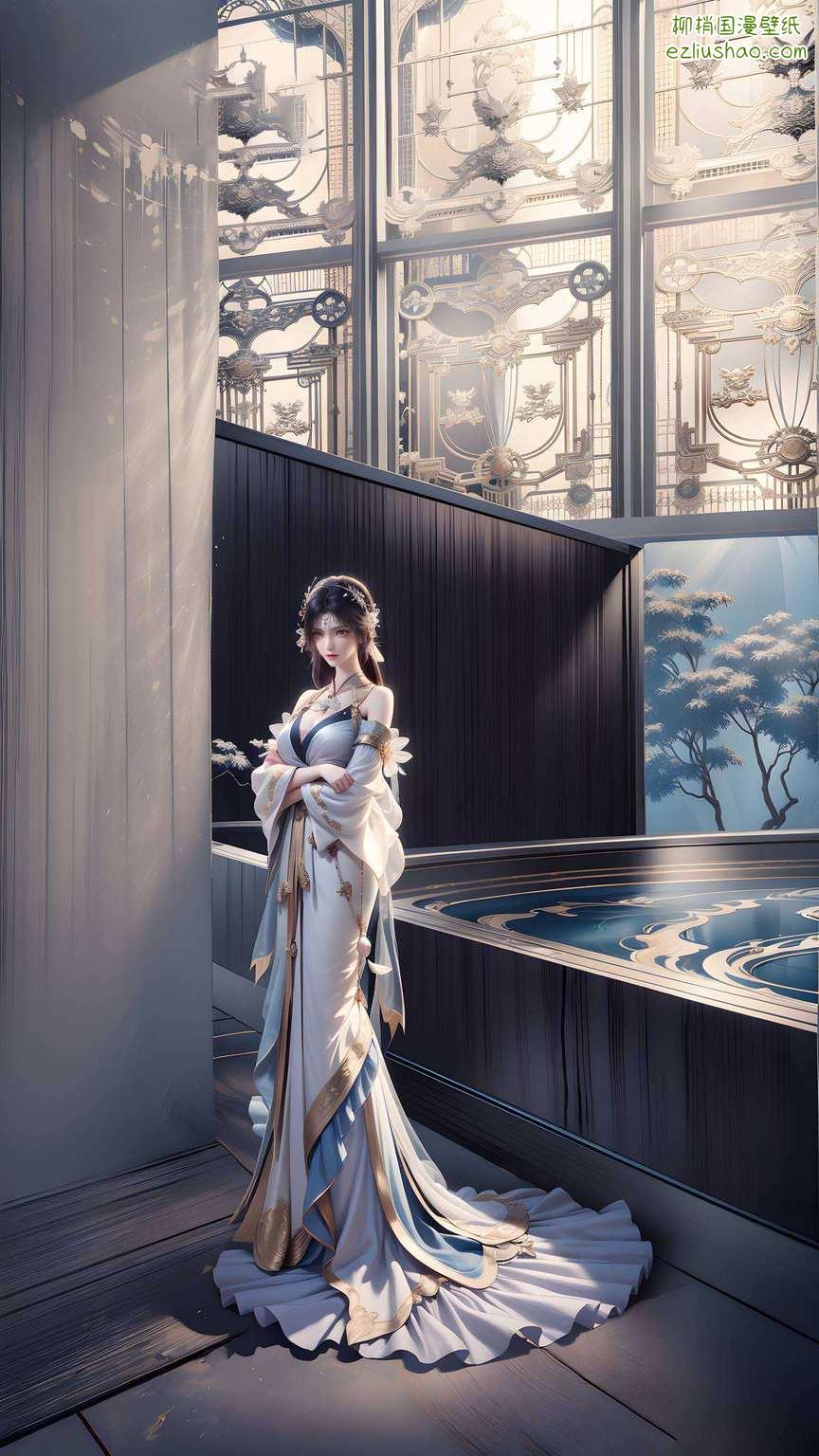 这可是古香古色的完美世界壁纸哦！看看那国漫女神云曦咱们国漫美女的代表之一！嘻嘻
