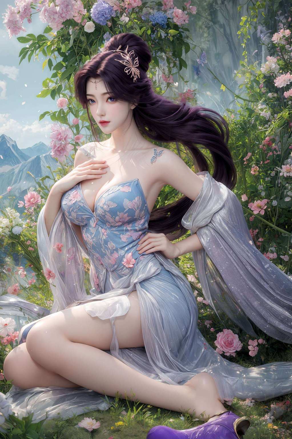 情侣映佳墙壁画显古香