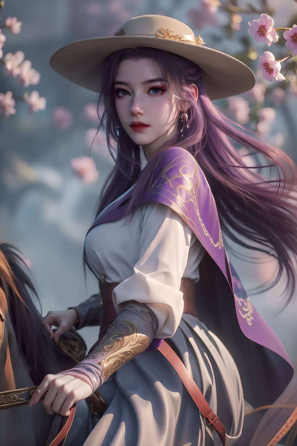 动漫美女环绕左右如梦似幻