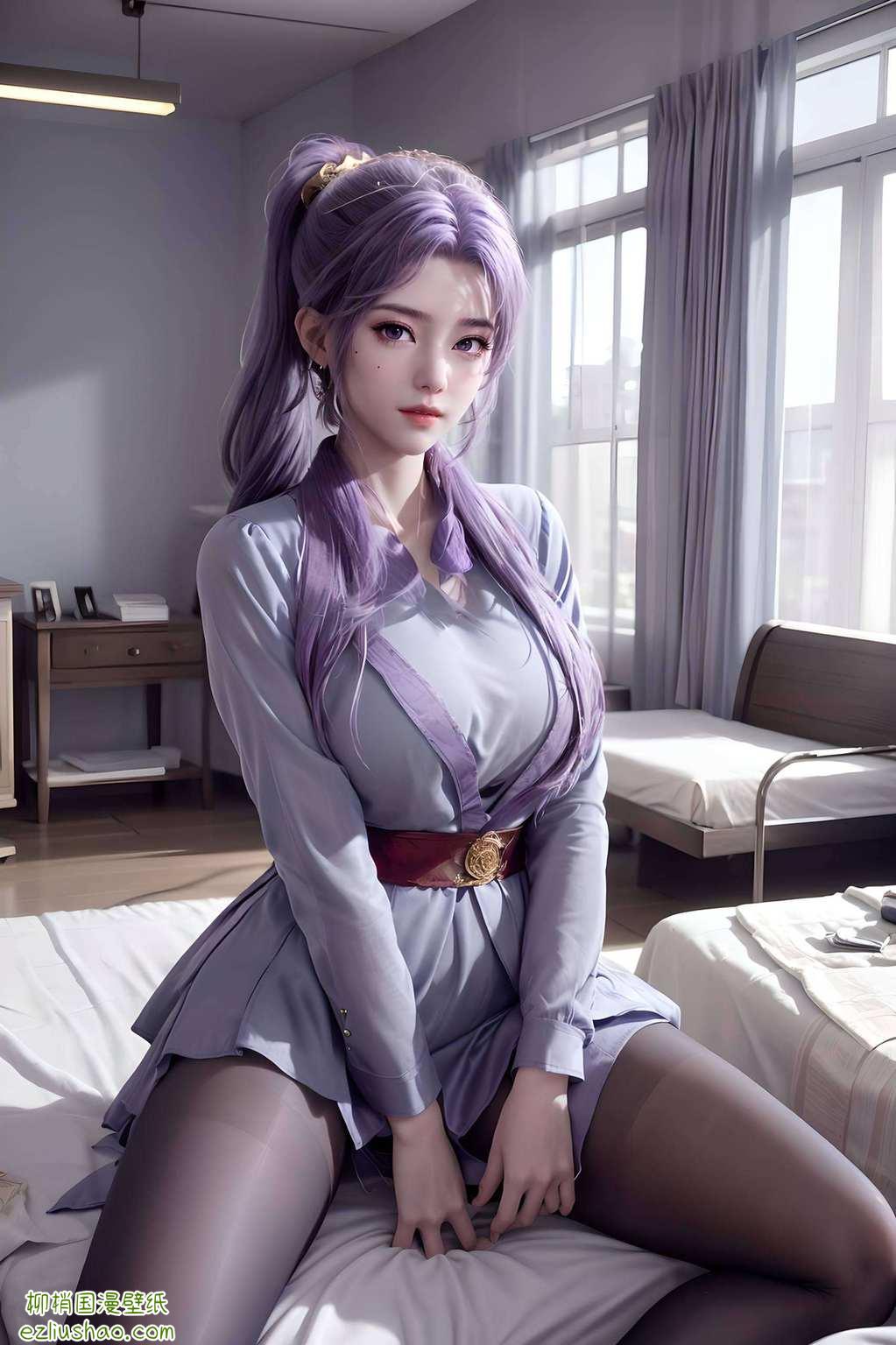 动漫美女们的笑靥皆在这超清ai素材中绽放光彩