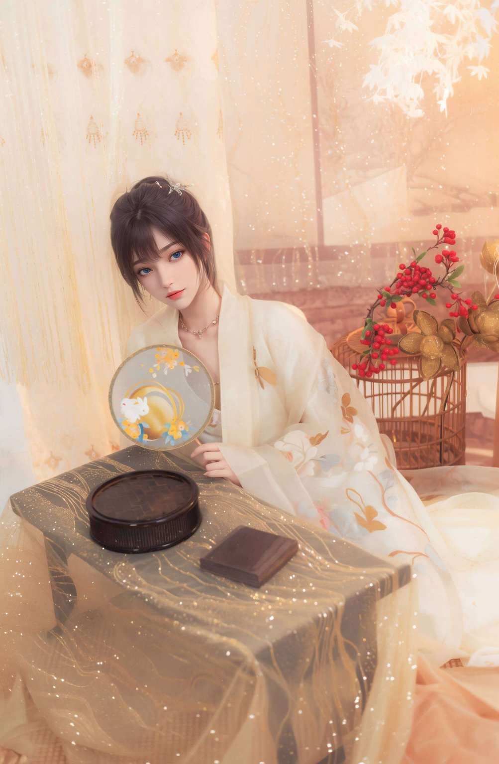 犹如一朵盛开在玄幻世界中的莲花她的风华绝代