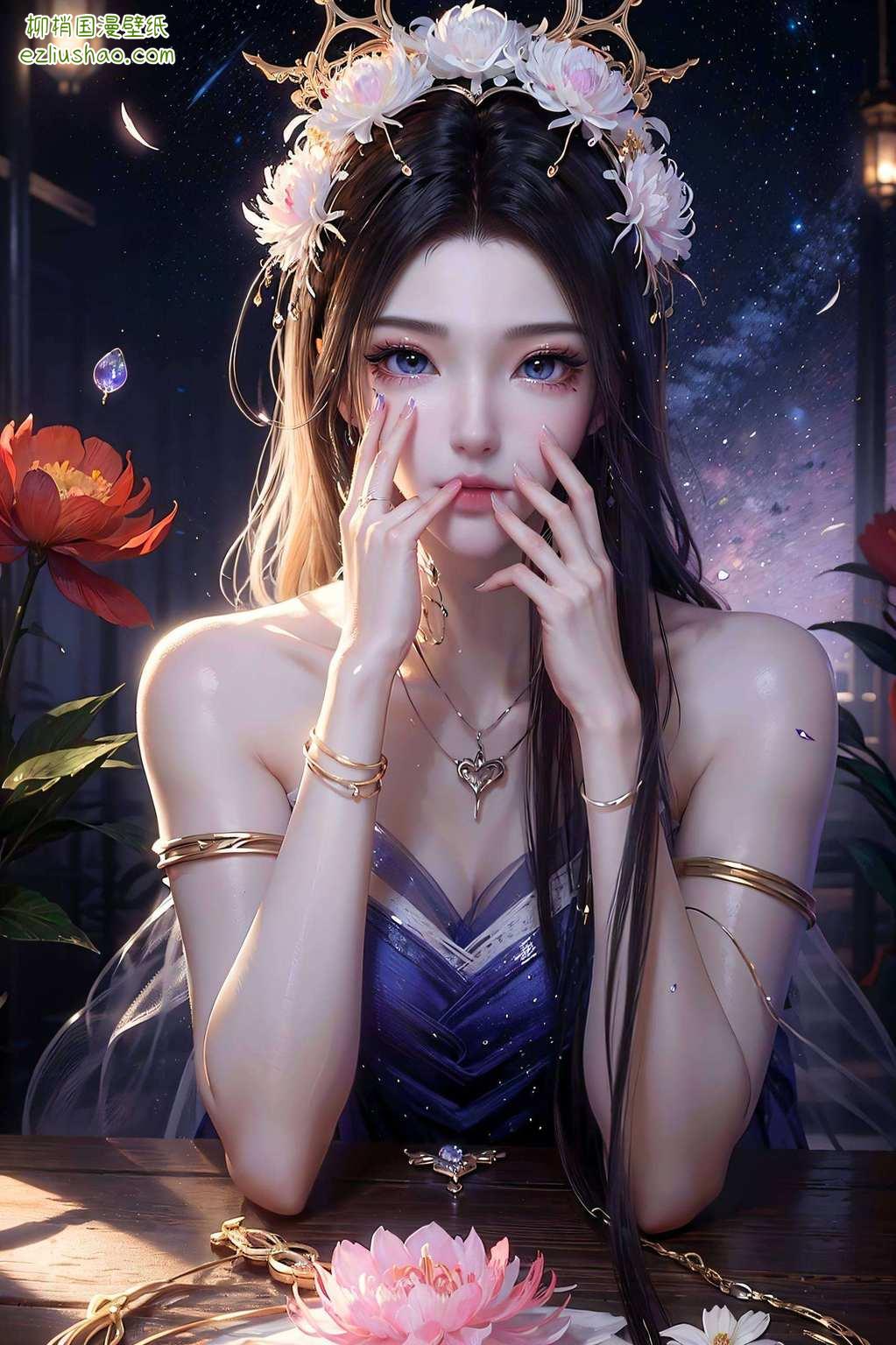 还有动漫美女们排队等着入住你的屏幕呢！瞧瞧这黑紫恶魔幽灵壁纸各位仙侠迷们