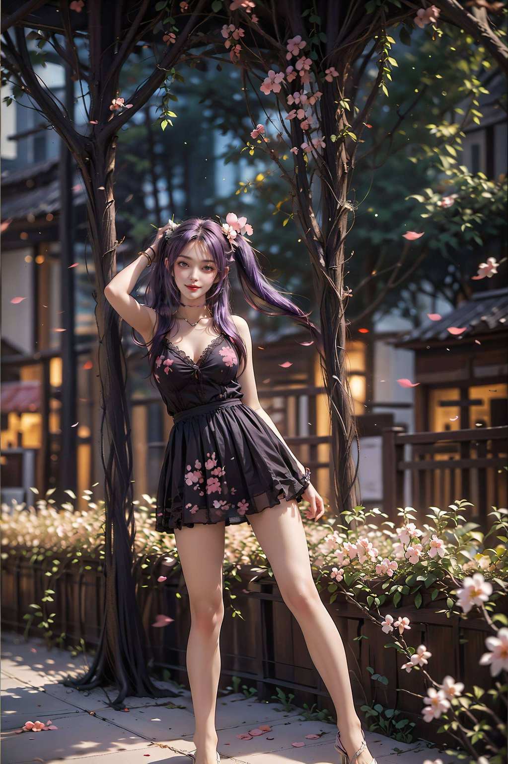 仿佛穿越时空紫妍以其独特的魅力脱颖而出